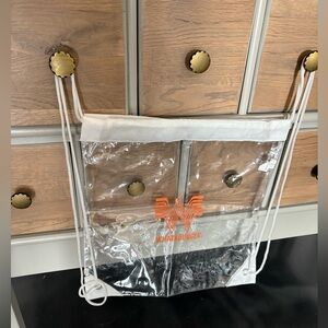 Whataburger Collectible Clear Stadium Backpack with Drawstring & Logo GIFT BAG